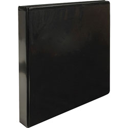 Business Source View Binder, w/ 2 Inside Pockets, 1 in Capacity, 12/CT, Black