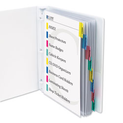C-Line Sheet Protectors with Index Tabs, Assorted Color Tabs, 2 in, 11 x 8 1/2, 8/ST