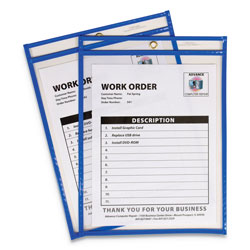 C-Line Stitched Shop Ticket Holders, Top Load, Super Heavy, Clear, 9 in x 12 in Inserts, 15/Box