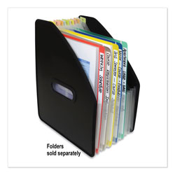 C-Line Vertical Expanding File, 10 in Expansion, 13 Sections, 1/13-Cut Tab, Letter Size, Black