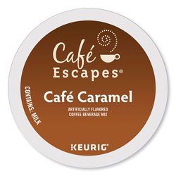 Cafe Escapes® Café Caramel K-Cups, 24/Box