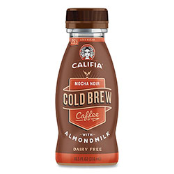 Califia Farms® Cold Brew Coffee with Almond Milk, 10.5 oz Bottle, Mocha Noir, 8/Pack