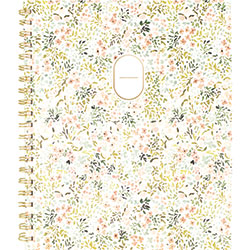 Cambridge Leah Bisch Academic Year Weekly/Monthly Planner, Floral Artwork, 11 in x 9.25 in, Multicolor Cover, 12-Month: July 2024-June 2025