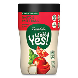Campbell's® Well Yes Tomato and Sweet Basil Sipping Soup, 11.2 oz Cup, 8/Carton