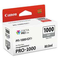 Canon 0552C002 (PFI-1000) Lucia Pro Ink, 80 mL, Gray