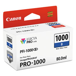 Canon 0555C002 (PFI-1000) Lucia Pro Ink, 80 mL, Blue