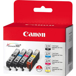 Canon Ink Cartridge, 4/PK, Color