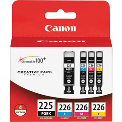 Canon Ink Cartridges, Black, Cyan, Magenta, Yellow