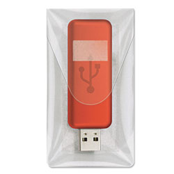 Cardinal HOLD IT USB Pockets, 3 7/16 x 2, Clear