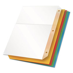 Cardinal Poly Ring Binder Pockets, 11 x 8 1/2, Assorted Colors, 5/Pack (CRD84007)