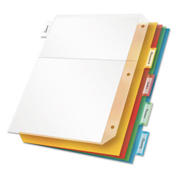 Cardinal Poly Ring Binder Pockets, 11 x 8 1/2, Letter, Assorted Colors, 5/Pack (CRD84009)