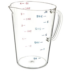 Carlisle Commercial Measuring Cup, 1 gal, Clear