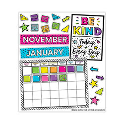 Carson Dellosa Calendar Bulletin Board Set, Kind Vibes, 129 Pieces