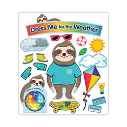 Carson Dellosa Curriculum Bulletin Board Set, Dress Me for the Weather, 54 Pieces