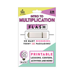 Carson Dellosa In a Flash USB, Intro to Multiplication, Ages 7-9, 236 Pages