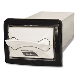 Cascades Tandem In-Counter Interfold Napkin Dispenser, 8.63 x 18 x 6.5, Black