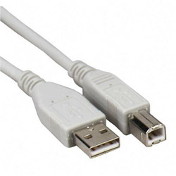 Compucessory 11150 Gray 6' A-B USB Cable w/Gold Plated Contacts