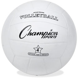 Champion Rubber Sports Ball, For Volleyball, Official Size, White