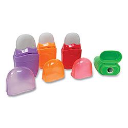 Charles Leonard One-Hole Pencil Sharpener/Eraser Combo, 1 in x 0.75 in, Randomly Assorted Colors
