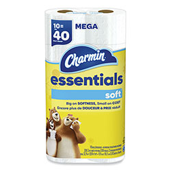 Charmin Essentials Soft Bathroom Tissue, Septic Safe, 2-Ply, White, 330 Sheets/Roll, 30 Rolls/Carton