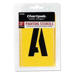 Chartpak/Pickett Painting Stencil Set, A-Z Set/0-9, Manila, 35/Set (CHA01560)