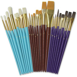 Chenille Kraft Multimedia Paint Brush Set, 24Pcs, Assorted
