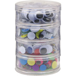 Chenille Kraft Wiggle Eyes Jar, 400 Pieces Assorted Size