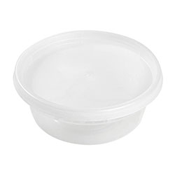 Chesapeake Deli Container, Polypropylene, Combo w/Lid, 8 Oz, Clear, 240/Case