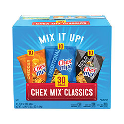Chex Mix® Varieties, Assorted Flavors, 1.75 oz Pack, 30 Packs/Box