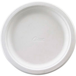 Chinet Premium Fiber Tableware Plates - 4 / Carton - Disposable - Microwave Safe - White - 125 / Pack - TAA Compliant