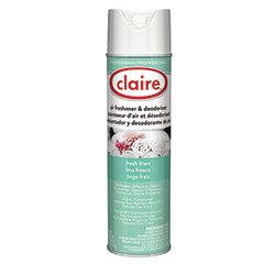 Claire Aerosol Air Freshener and Deodorizer, Fresh Linen, 10 oz Aerosol Spray, 12 Cans