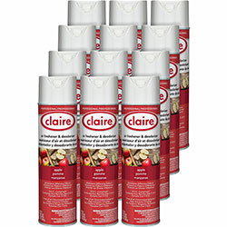 Claire Air Freshener/Deodorizer, Spray, 20 fl oz (0.6 quart), Apple, 12/Carton