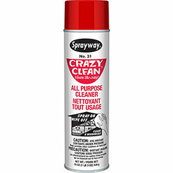 Claire Crazy Clean All-Purpose Cleaner, Foam Spray, 19 fl oz (0.6 quart), 12/Carton, White