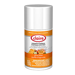 Claire Metered Air Freshener, 7 oz Aerosol Spray, Citrus Blast, 12/Carton