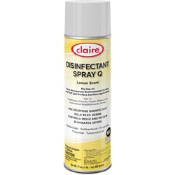 Claire Multipurpose Disinfectant Spray, Lemon Scent, 12 / Carton
