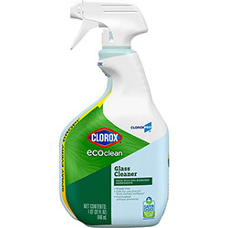 Clorox EcoClean Glass Cleaner Spray - Spray - 32 fl oz (1 quart) - Blue/Green