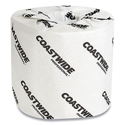 Coastwide Professional™ Two-Ply Standard Toilet Paper, Septic Safe, White, 3.5 x 4.3, 500 Sheets/Roll, 96 Rolls/Carton