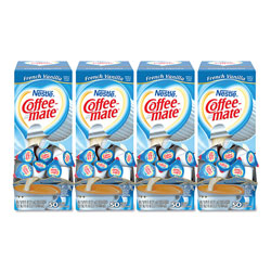 Coffee-Mate® Liquid Coffee Creamer, French Vanilla, 0.38 oz Mini Cups, 50/Box, 4 Boxes/Carton, 200 Total/Carton (NES35170-CS)