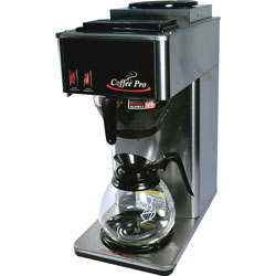 CoffeePro 2-Burner Coffeemaker, 10" x 12" x 22" 3 Prong Cord, Stainless ST (CFPCP2B)