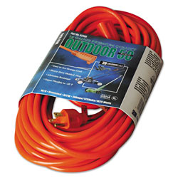 Coleman Cable Vinyl Outdoor Extension Cord, 50ft, 13 Amp, Orange