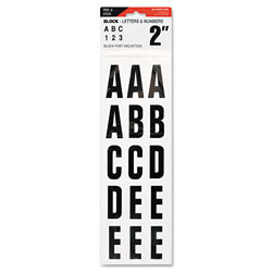 Consolidated Stamp Letters, Numbers & Symbols, Adhesive, 2 in, Black, 84 Characters