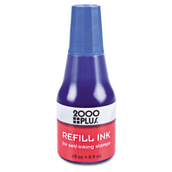 Consolidated Stamp Self-Inking Refill Ink, Blue, 0.9 oz. Bottle (COS032961)