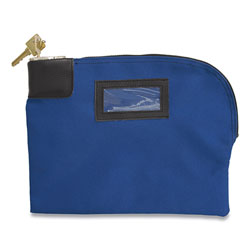 Controltek Fabric Deposit Bag, Locking, 8.5 x 11 x 1, Canvas, Blue