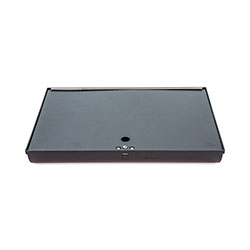 Controltek Plastic Currency and Coin Tray, Coin/Cash, 10 Compartments, 16 x 11.25 x 2.25, Black