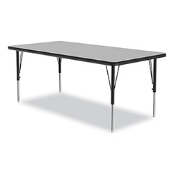 Correll® Height-Adjustable Activity Tables, Rectangular, 60w x 30d x 19h, Gray Granite, 4/Pallet