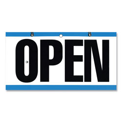 Cosco Open/Closed Outdoor Sign, 11.6 x 6 in, Blue/White/Black