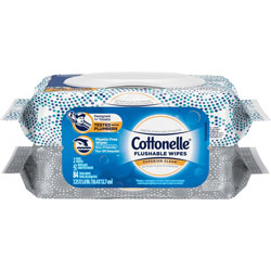 Cottonelle® Flushable Wipes, 3-1/2 inWx3-1/10 inLx5-1/2 inH, 84/PK