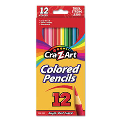 Cra-Z-Art® Colored Pencils, 12 Assorted Lead/Barrel Colors, 12/Set