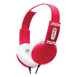 Crayola Cheer Wired Headphones, Red/White