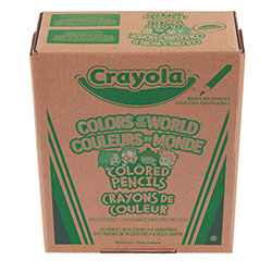 Crayola Colors of the World Colored Pencils Classpack Set, 24 Assorted Lead and Barrel Colors, 240/Pack